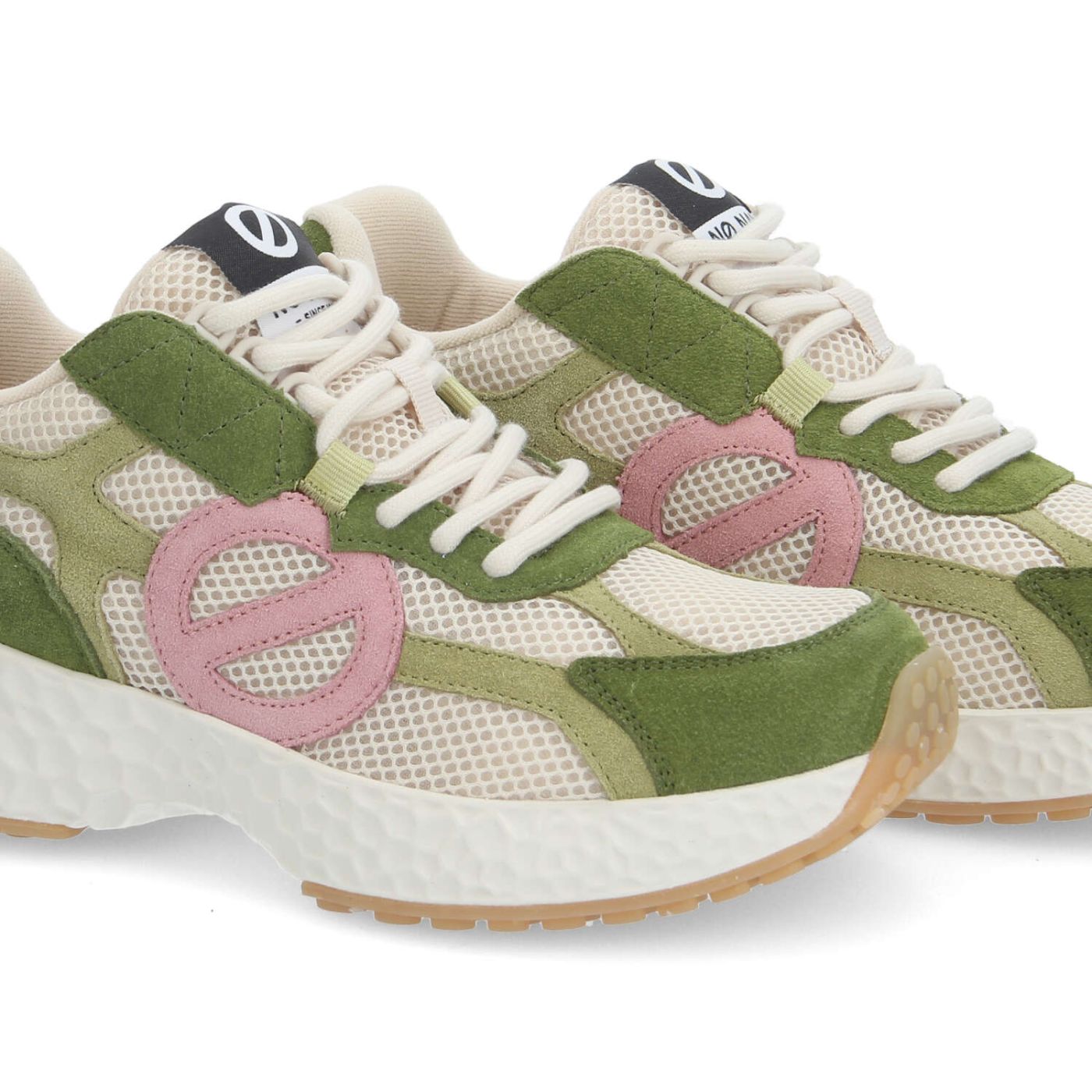 CARTER 2.0 RUNNER W - MESH/SUEDE/SUED - BEIGE/SAGE GREEN/PINK